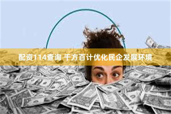 配资114查询 千方百计优化民企发展环境