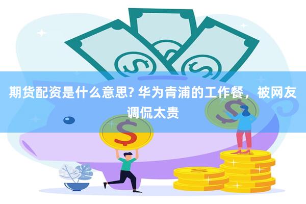 期货配资是什么意思? 华为青浦的工作餐，被网友调侃太贵