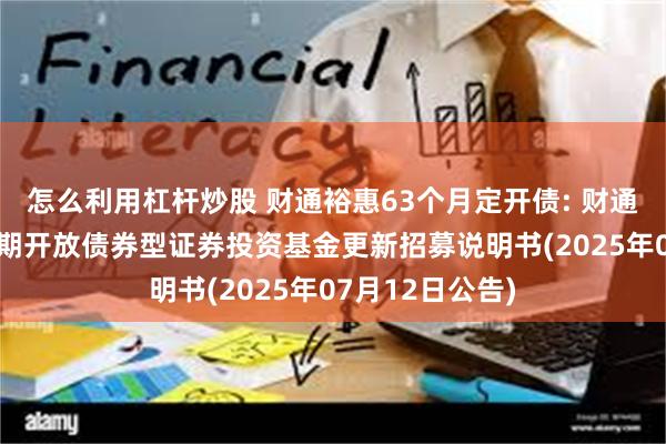 怎么利用杠杆炒股 财通裕惠63个月定开债: 财通裕惠63个月定期开放债券型证券投资基金更新招募说明书(2025年07月12日公告)