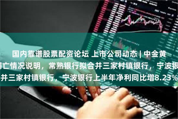 国内靠谱股票配资论坛 上市公司动态 | 中金黄金公布学生参观子公司溺亡情况说明，常熟银行拟合并三家村镇银行，宁波银行上半年净利同比增8.23%