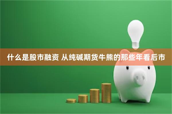 什么是股市融资 从纯碱期货牛熊的那些年看后市