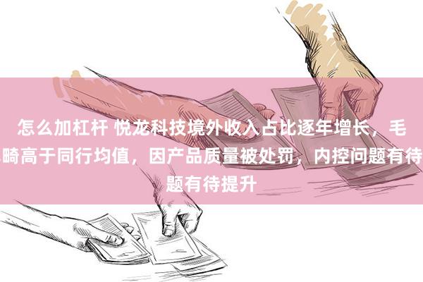怎么加杠杆 悦龙科技境外收入占比逐年增长，毛利率畸高于同行均值，因产品质量被处罚，内控问题有待提升